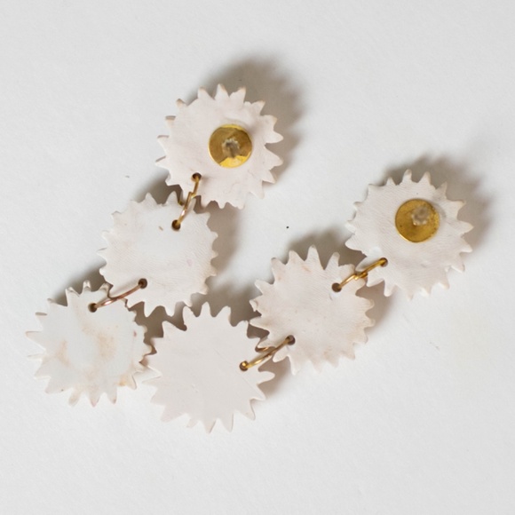 Daisy Clay Drop Earrings - Picture 3 of 3